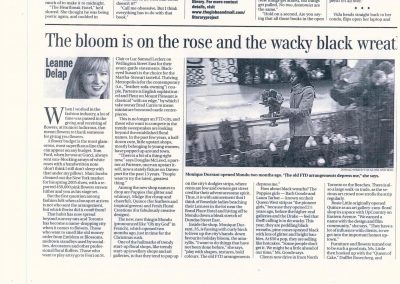 The bloom is on the rose and the wacky black wreath