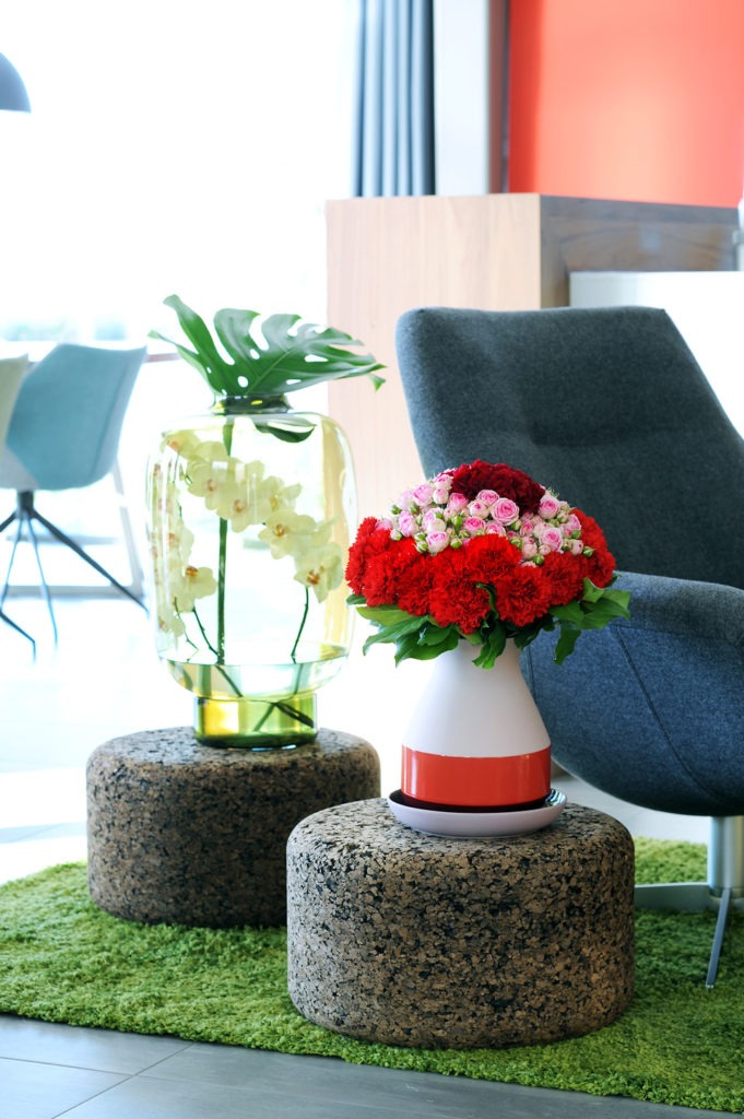 Carnations and roses